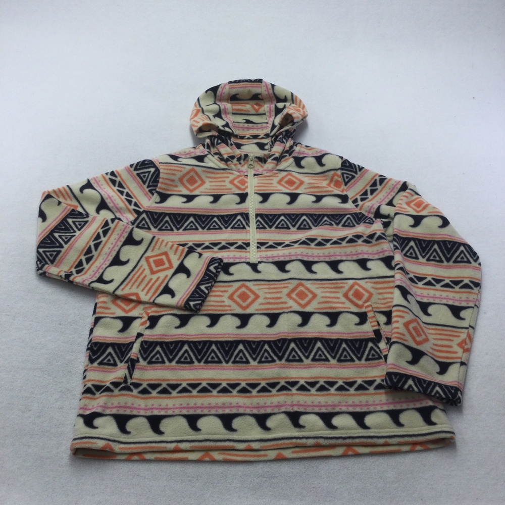 O'Neill Hoodie Womens Medium Multicolor Fleece 1/2 Zip Pullover Aztec Surf